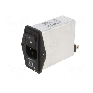 Connector: AC supply | socket | male | 10A | 250VAC | C14 (E) | -25÷85°C