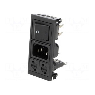 Connector: AC supply | socket | male | 10A | 250VAC | IEC 60320 | C14 (E)