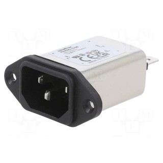 Connector: AC supply | socket | male | 10A | 250VAC | C14 (E) | -25÷85°C