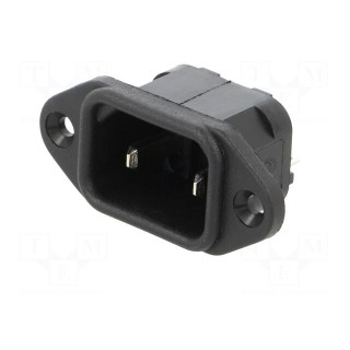 Connector: AC supply | socket | male | 10A | 250VAC | C18 | -40÷70°C