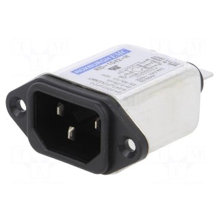 Connector: AC supply | socket | male | 10A | 250VAC | IEC 60320 | 0.26mH