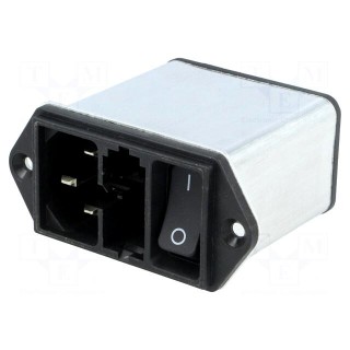 Connector: AC supply | socket | male | 10A | 250VAC | IEC 60320 | 0.3mH