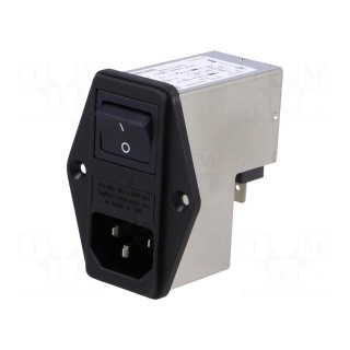 Connector: AC supply | socket | male | 10A | 250VAC | IEC 60320 | 0.3mH