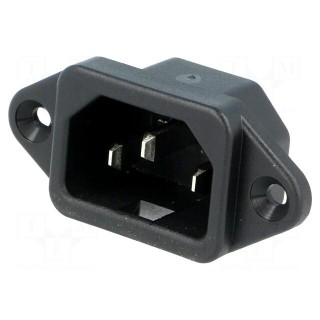Connector: AC supply | socket | male | 10A | 250VAC | IEC 60320