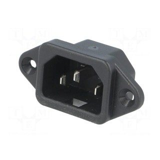 Connector: AC supply | socket | male | 10A | 250VAC | IEC 60320