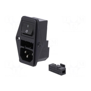 Connector: AC supply | socket | male | 10A | 250VAC | IEC 60320 | 6762