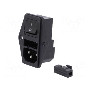 Connector: AC supply | socket | male | 10A | 250VAC | IEC 60320 | 6762