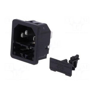 Connector: AC supply | socket | male | 10A | 250VAC | IEC 60320 | max.1mm