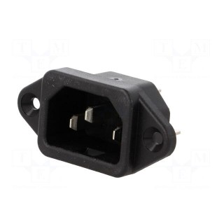 Connector: AC supply | socket | male | 10A | 250VAC | IEC 60320