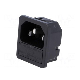 Connector: AC supply | socket | male | 10A | 250VAC | IEC 60320 | max.2mm
