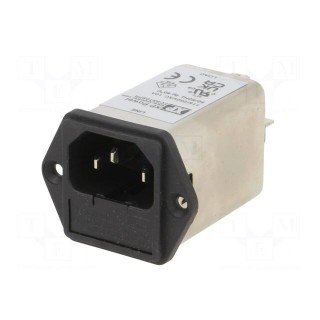 Connector: AC supply | socket | male | 10A | 250VAC | IEC 60320 | C14 (E)