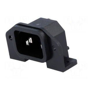 Connector: AC supply | socket | male | 10A | 250VAC | IEC 60320 | C14 (E)