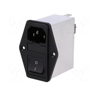 Connector: AC supply | socket | male | 10A | 250VAC | IEC 60320 | 1.5mH