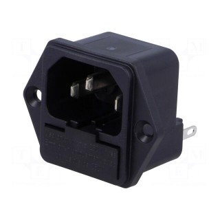 Connector: AC supply | socket | male | 10A | 250VAC | IEC 60320 | C14 (E)