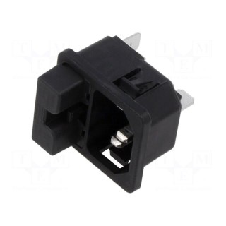 Connector: AC supply | socket | male | 10A | 250VAC | IEC 60320 | C14 (E)