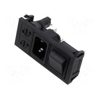 Connector: AC supply | socket | male | 10A | 250VAC | IEC 60320 | C14 (E)