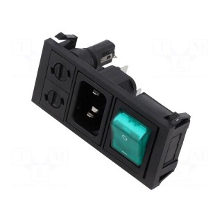 Connector: AC supply | socket | male | 10A | 250VAC | IEC 60320 | C14 (E)