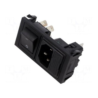 Connector: AC supply | socket | male | 10A | 250VAC | IEC 60320 | C14 (E)