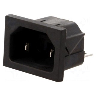 Connector: AC supply | socket | male | 10A | 250VAC | IEC 60320 | C18
