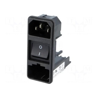 Connector: AC supply | socket | male | 10A | 250VAC | IEC 60320