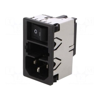 Connector: AC supply | socket | male | 10A | 250VAC | IEC 60320 | KM