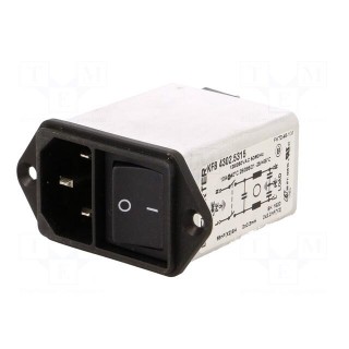 Connector: AC supply | socket | male | 10A | 250VAC | IEC 60320 | max.8mm