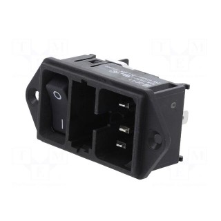 Connector: AC supply | socket | male | 10A | 250VAC | C14 (E) | DD11
