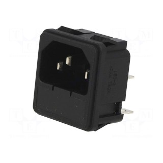 Connector: AC supply | socket | male | 10A | IEC 60320