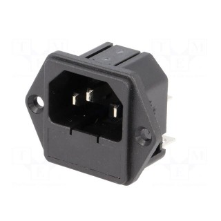 Connector: AC supply | socket | male | 10A | IEC 60320