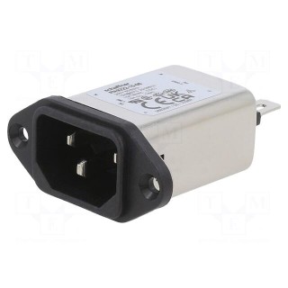 Connector: AC supply | socket | male | 15A | 250VAC | C14 (E) | -25÷85°C