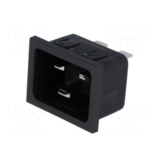 Connector: AC supply | socket | male | 16A | 250VAC | IEC 60320