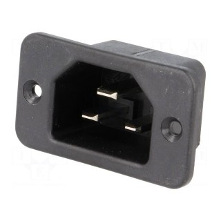 Connector: AC supply | socket | male | 16A | 250VAC | IEC 60320 | C22