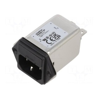 Connector: AC supply | socket | male | 1A | 250VAC | C14 (E) | -25÷85°C
