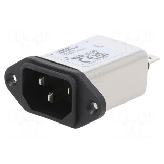 Connector: AC supply | socket | male | 1A | 250VAC | C14 (E) | -25÷85°C