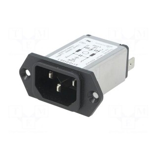 Connector: AC supply | socket | male | 1A | 250VAC | IEC 60320 | C14 (E)