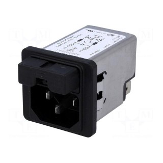 Connector: AC supply | socket | male | 1A | 250VAC | IEC 60320 | C14 (E)