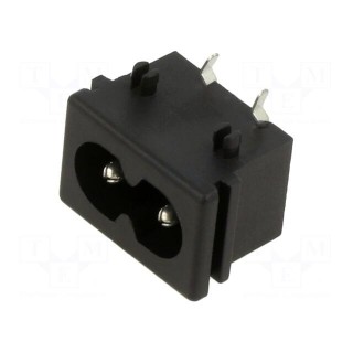 Connector: AC supply | socket | male | 2.5A | 250VAC | IEC 60320 | 2570