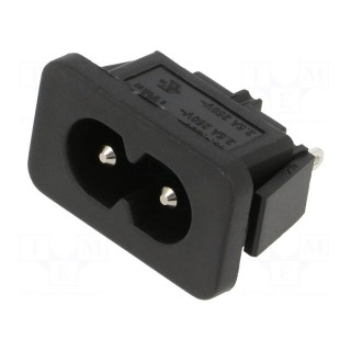 Connector: AC supply | socket | male | 2.5A | 250VAC | IEC 60320 | 2571