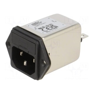 Connector: AC supply | socket | male | 2A | 250VAC | C14 (E) | -25÷85°C