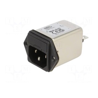 Connector: AC supply | socket | male | 2A | 250VAC | C14 (E) | -25÷85°C