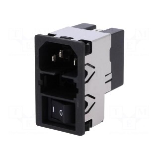 Connector: AC supply | socket | male | 2A | 250VAC | IEC 60320 | 4mH