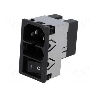 Connector: AC supply | socket | male | 2A | 250VAC | IEC 60320 | C14 (E)