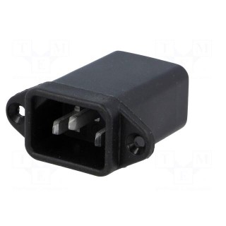 Connector: AC supply | socket | male | 2A | 250VAC | IEC 60320 | -25÷85°C