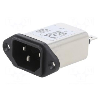 Connector: AC supply | socket | male | 3A | 250VAC | C14 (E) | -25÷85°C