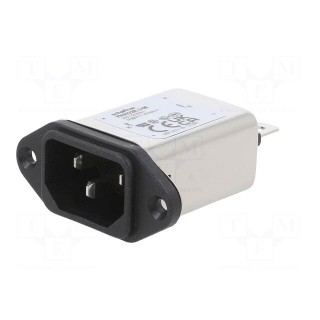 Connector: AC supply | socket | male | 3A | 250VAC | C14 (E) | -25÷85°C