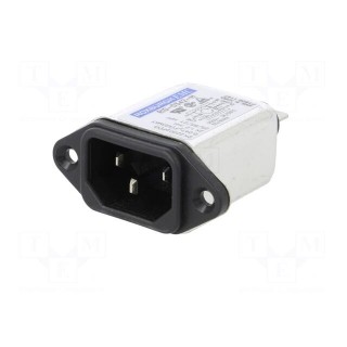 Connector: AC supply | socket | male | 3A | 250VAC | IEC 60320 | -25÷85°C