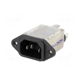 Connector: AC supply | socket | male | 3A | 250VAC | IEC 60320 | -25÷85°C