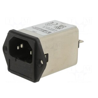 Connector: AC supply | socket | male | 3A | 250VAC | IEC 60320 | C14 (E)