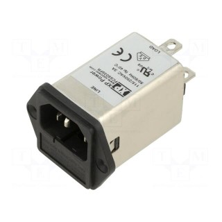 Connector: AC supply | socket | male | 3A | 250VAC | IEC 60320 | C14 (E)