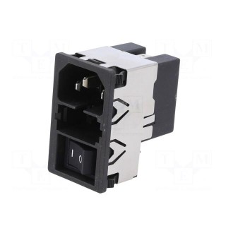 Connector: AC supply | socket | male | 4A | 250VAC | IEC 60320 | C14 (E)